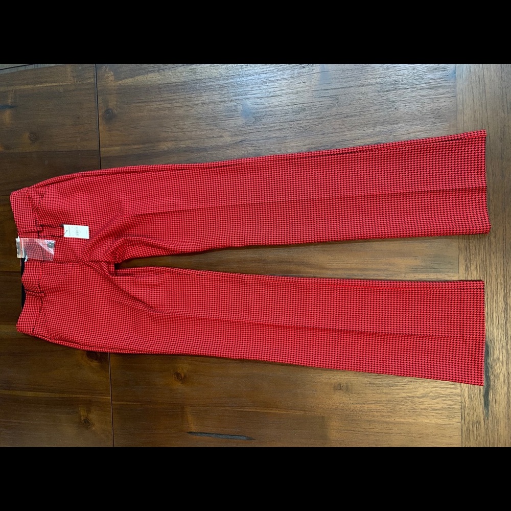 E X P R E S S I RED CHECKERED SLACKS -long-